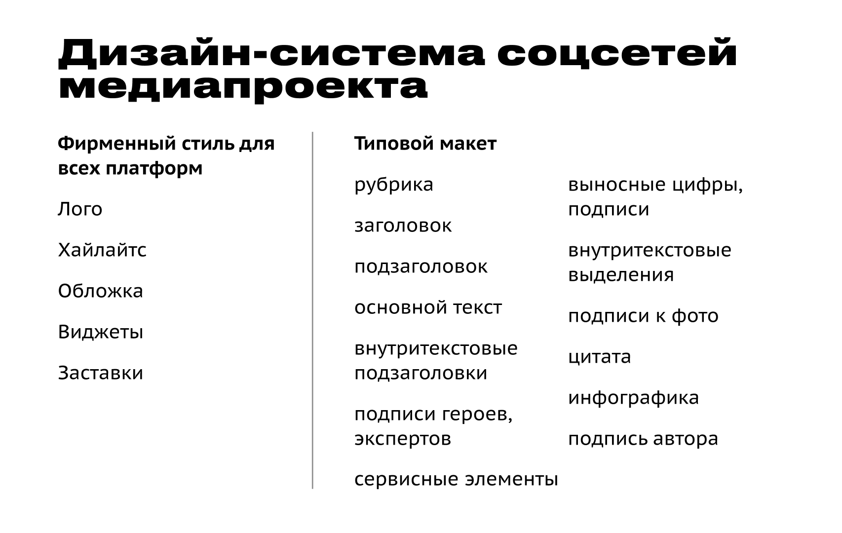 Дизайн-система для медиапроектов